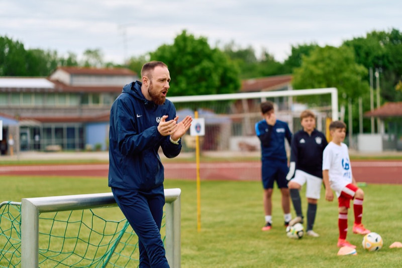 Dominic Dachs im Torwarttraining